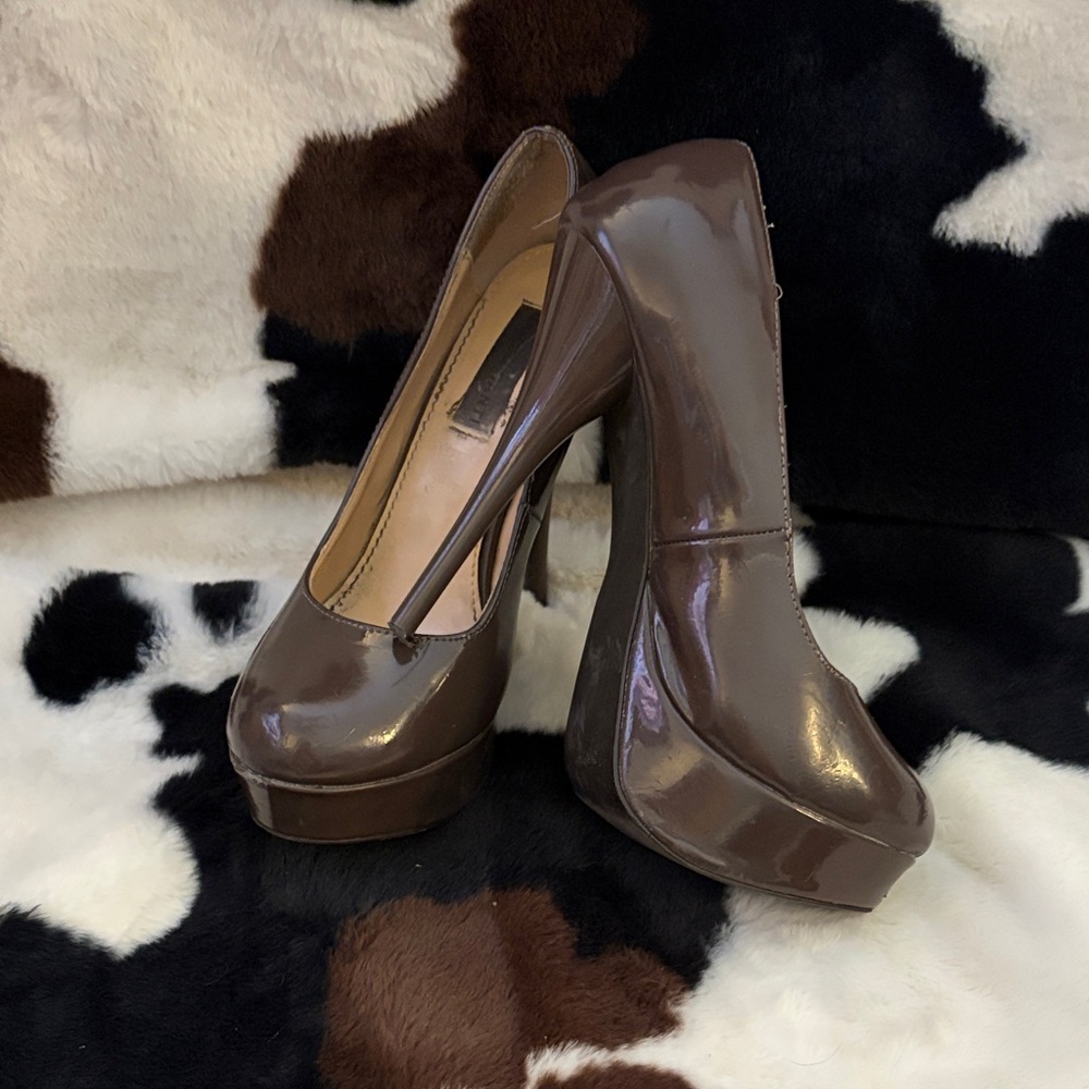 Marco Santi Glossy Brown Heels